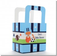 Sports Baby African American - Personalized Baby Shower Favor Boxes