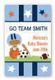 Sports Baby African American - Custom Large Rectangle Baby Shower Sticker/Labels thumbnail