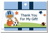 Sports Baby African American - Baby Shower Thank You Cards