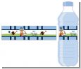 Sports Baby African American - Personalized Baby Shower Water Bottle Labels thumbnail
