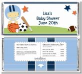 Sports Baby Asian - Personalized Baby Shower Candy Bar Wrappers
