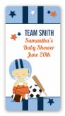 Sports Baby Asian - Custom Rectangle Baby Shower Sticker/Labels
