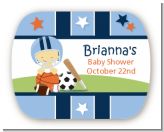 Sports Baby Asian - Personalized Baby Shower Rounded Corner Stickers