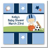 Sports Baby Caucasian - Personalized Baby Shower Card Stock Favor Tags