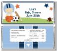Sports Baby Caucasian - Personalized Baby Shower Candy Bar Wrappers thumbnail