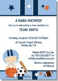 Sports Baby Caucasian - Baby Shower Invitations