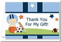 Sports Baby Caucasian - Baby Shower Thank You Cards