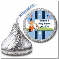 Sports Baby Hispanic - Hershey Kiss Baby Shower Sticker Labels