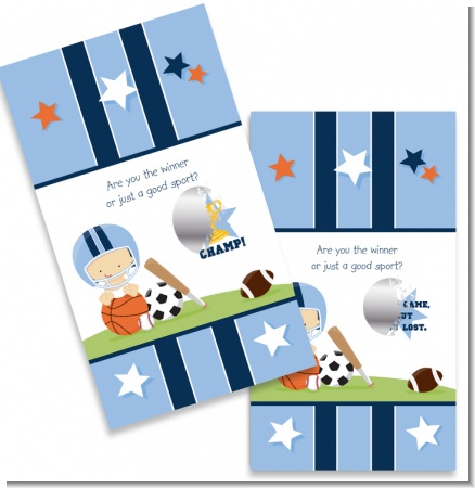Sports Baby Caucasian - Baby Shower Scratch Off Game Tickets