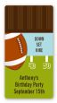 Football - Custom Rectangle Birthday Party Sticker/Labels thumbnail