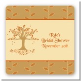 Autumn Tree - Square Personalized Bridal Shower Sticker Labels