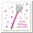 Microphone - Square Personalized Birthday Party Sticker Labels thumbnail