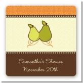 The Perfect Pair - Square Personalized Bridal Shower Sticker Labels