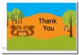 Forest Animals Twin Squirels - Baby Shower Thank You Cards thumbnail