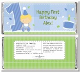 1st Birthday Boy - Personalized Birthday Party Candy Bar Wrappers