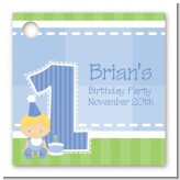 1st Birthday Boy - Personalized Birthday Party Card Stock Favor Tags