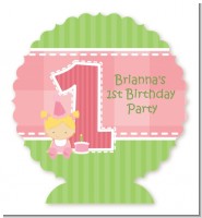 1st Birthday Girl - Personalized Birthday Party Centerpiece Stand
