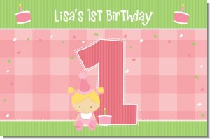 1st Birthday Girl - Personalized Birthday Party Placemats