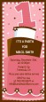 1st Birthday Topsy Turvy Pink Cake - Birthday Party Tall Invitations thumbnail
