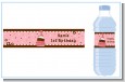 1st Birthday Topsy Turvy Pink Cake - Personalized Birthday Party Water Bottle Labels thumbnail