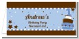 1st Birthday Topsy Turvy Blue Cake - Personalized Birthday Party Place Cards thumbnail