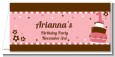 1st Birthday Topsy Turvy Pink Cake - Personalized Birthday Party Place Cards thumbnail