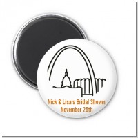 St. Louis Skyline - Personalized Bridal Shower Magnet Favors