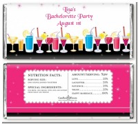 Stock the Bar Cocktails - Personalized Bachelorette Party Candy Bar Wrappers
