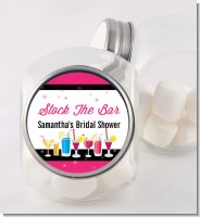 Stock the Bar Cocktails - Personalized Bridal Shower Candy Jar