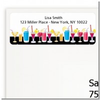 Stock the Bar Cocktails - Bachelorette Party Return Address Labels