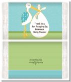 Stork It's a Boy - Personalized Popcorn Wrapper Baby Shower Favors