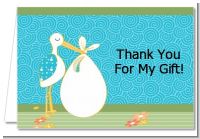 Stork It's a Boy - Baby Shower Thank You Cards