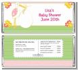 Stork It's a Girl - Personalized Baby Shower Candy Bar Wrappers thumbnail