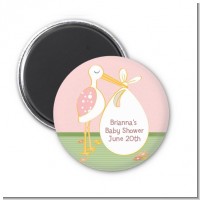 Stork It's a Girl - Personalized Baby Shower Magnet Favors
