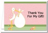 Stork It's a Girl - Baby Shower Thank You Cards