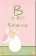 Stork It's a Girl - Personalized Baby Shower Nursery Wall Art thumbnail