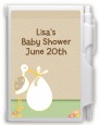Stork Neutral - Baby Shower Personalized Notebook Favor thumbnail