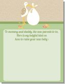 Stork Neutral - Baby Shower Notes of Advice