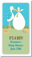 Stork It's a Boy - Custom Rectangle Baby Shower Sticker/Labels