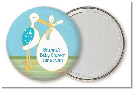 Stork It's a Boy - Personalized Baby Shower Pocket Mirror Favors