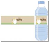 Stork Neutral - Personalized Baby Shower Water Bottle Labels