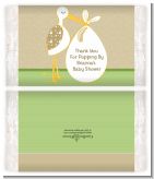 Stork Neutral - Personalized Popcorn Wrapper Baby Shower Favors