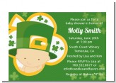 St. Patrick's Baby Shamrock - Baby Shower Petite Invitations