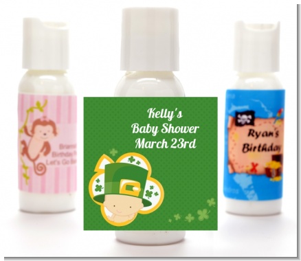 St. Patrick's Baby Shamrock - Personalized Baby Shower Lotion Favors