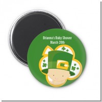 St. Patrick's Baby Shamrock - Personalized Baby Shower Magnet Favors