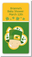 St. Patrick's Baby Shamrock - Custom Rectangle Baby Shower Sticker/Labels