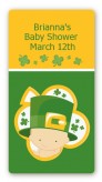 St. Patrick's Baby Shamrock - Custom Rectangle Baby Shower Sticker/Labels