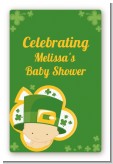 St. Patrick's Baby Shamrock - Custom Large Rectangle Baby Shower Sticker/Labels