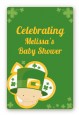 St. Patrick's Baby Shamrock - Custom Large Rectangle Baby Shower Sticker/Labels thumbnail
