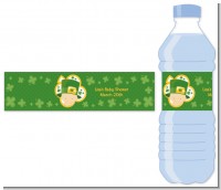 St. Patrick's Baby Shamrock - Personalized Baby Shower Water Bottle Labels